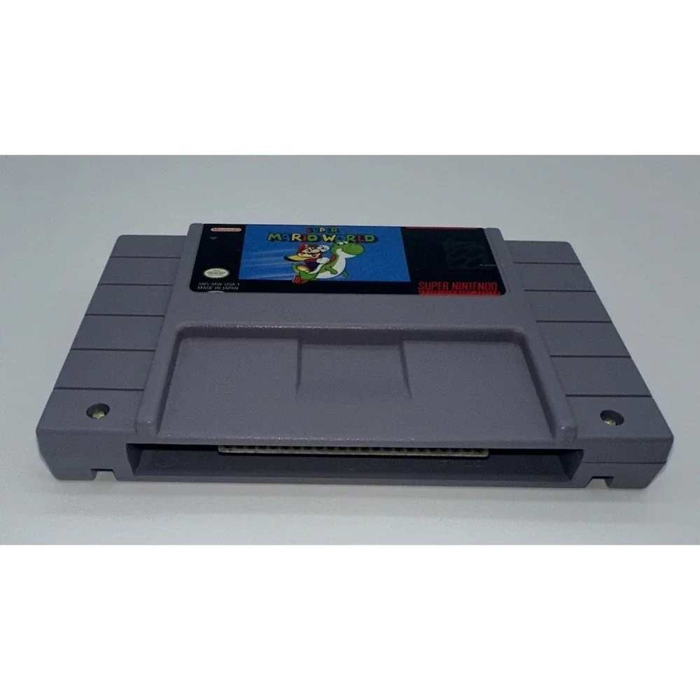 SUPER MARIO WORLD + MARIO PAINT CARTRIDGES - SNES SUPER NINTENDO TESTED & WORKS